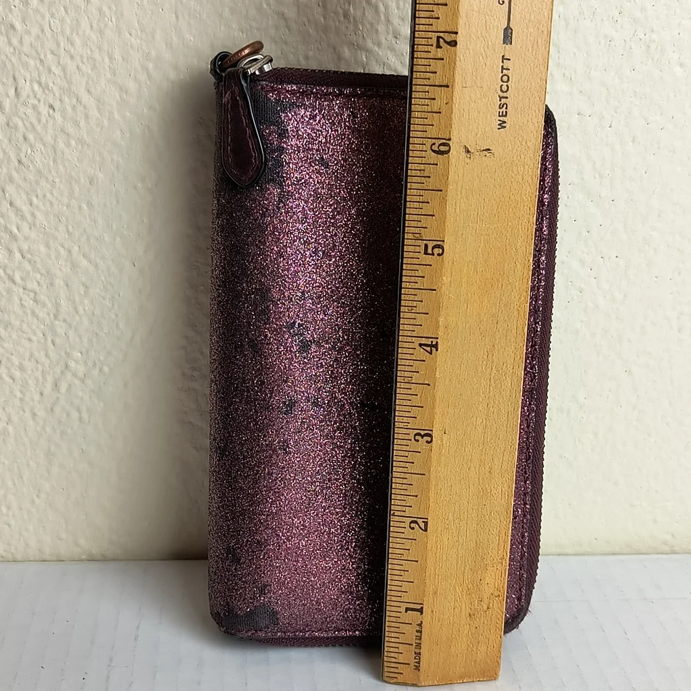 Coach Glitter Wristlet Wallets with Credit Card Storage